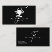 Mode, zeemleder, verandering van naaiwerk visitekaartje (Voorkant / Achterkant)