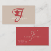 Mode, zeemleder, verandering van naaiwerk visitekaartje (Voorkant / Achterkant)