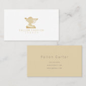 Mode, zeemleder, verandering van naaiwerk visitekaartje (Voorkant / Achterkant)