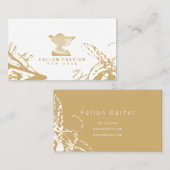 Mode, zeemleder, verandering van naaiwerk visitekaartje (Voorkant / Achterkant)