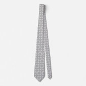 Mode Zilver Diamant Cirkel Patroon Stropdas (Voorkant)