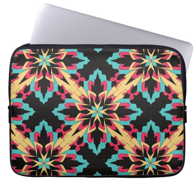 Mode zonder naadloze flora en glamour laptop sleeve (Voorkant)