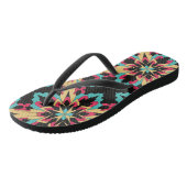 Mode zonder naadloze flora en glamour teenslippers (Schuin)