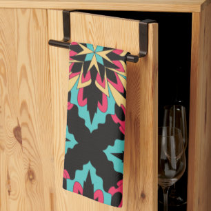 Mode zonder naadloze flora en glamour theedoek