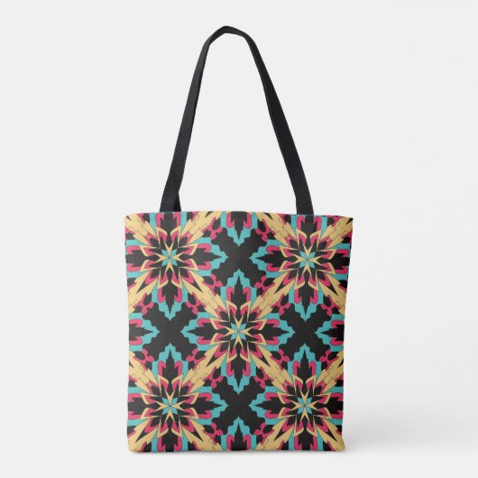 Mode zonder naadloze flora en glamour tote bag (Achterkant)