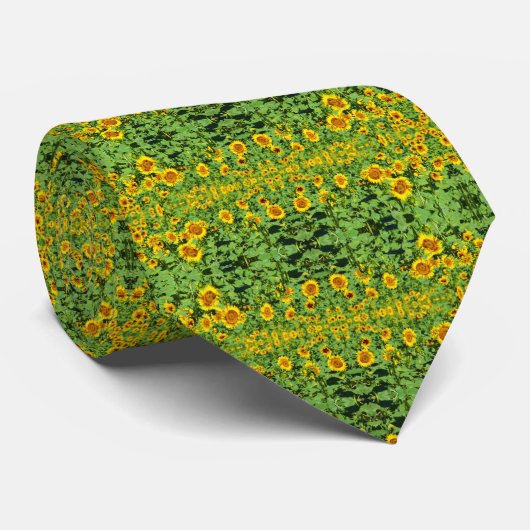 Mode zonnebloemen stropdas (Opgerold)