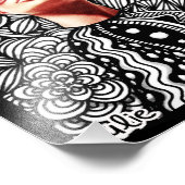 Mode zonnebril Doodle Art Foto Afdruk (Hoek)