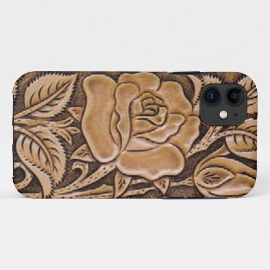 mode zuidwestelijk bloemleder Case-Mate iPhone case (Achterkant (horizontaal))