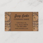 mode zuidwestelijk bloemleder visitekaartje (Voorkant)