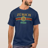 Mode Zurich Zwitserland Stijlvol T-shirt (Voorkant)