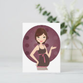 mode zwanger aankondigingskaart (Staand voorkant)