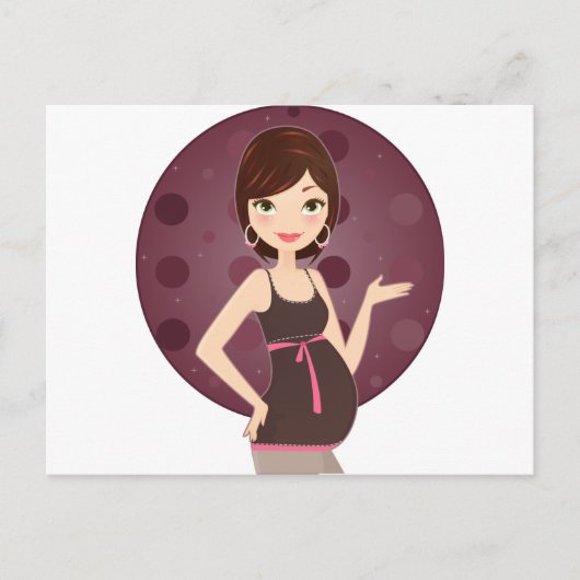 mode zwanger aankondigingskaart (Voorkant)