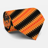 Mode zwart Oranje gestreept Stropdas (Opgerold)