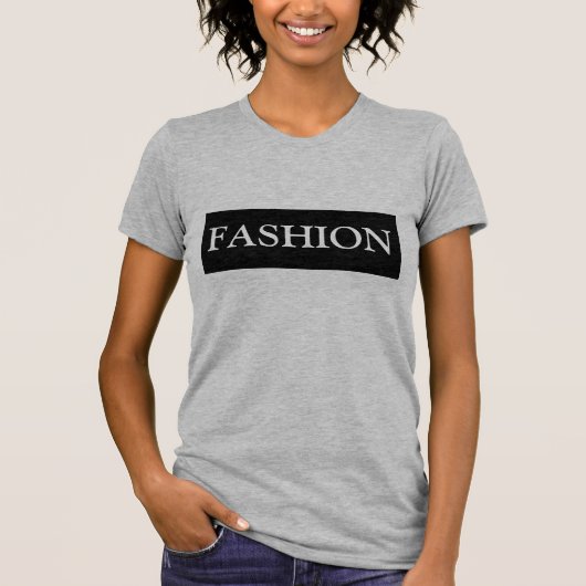Mode zwart-wit kleur vrouwen t-shirt (Voorkant)