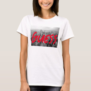 Mode Zwart Wit Stad Los Angeles T-shirt