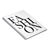 MODE - Zwarte Fashionista Typografie Notitieboek (Rechterzijde)