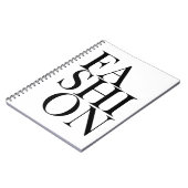 MODE - Zwarte Fashionista Typografie Notitieboek (Linkerzijde)