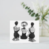 Mode zwemkleding 1950 briefkaart (Staand voorkant)