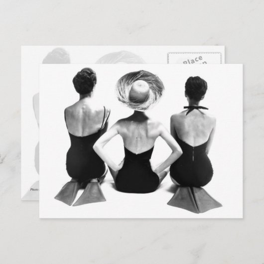 Mode zwemkleding 1950 briefkaart (Voorkant / Achterkant)