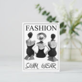 Mode zwemkleding 1950 briefkaart (Staand voorkant)