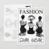 Mode zwemkleding 1950 briefkaart (Voorkant / Achterkant)