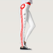 Mode Zwitserland en Zwitserse vlag, fan van reizen Leggings (Rechts)