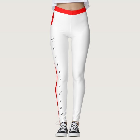 Mode Zwitserland en Zwitserse vlag, fan van reizen Leggings (Voorkant)