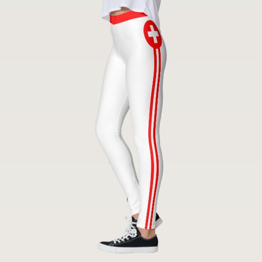 Mode Zwitserland en Zwitserse vlag, fan van reizen Leggings (Links)