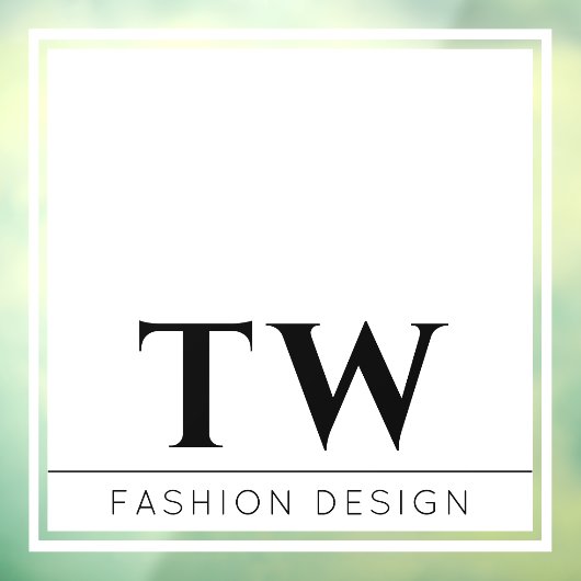 Modebedrijf bord witte raamfolie raamsticker (Vel 3)