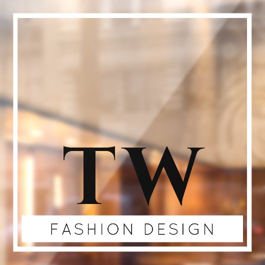 Modebedrijfsbord Transparant Wit Raamsticker (Vel 2)