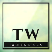 Modebedrijfsbord Transparant Zwart Raamsticker (Vel 3)