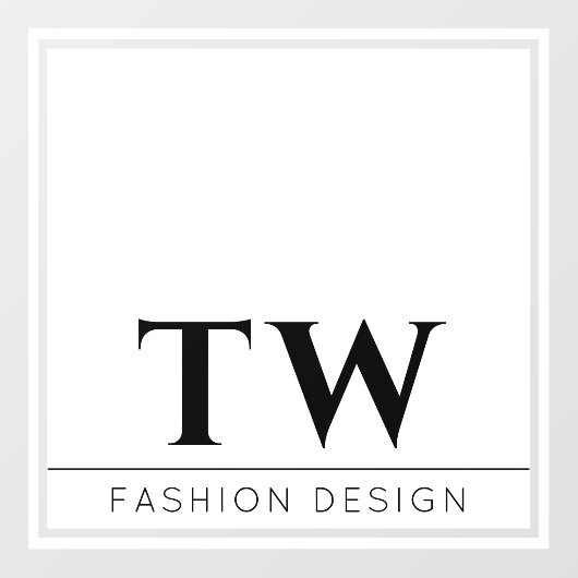 Modebedrijfsbord Witte Raamfolie Raamsticker (Vel)