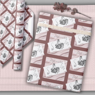 Modebewust Vijftig Chic Couture Inpakpapier