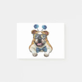 Modebewuste Bulldog hipster Post-it® Notes (Voorkant)
