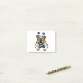 Modebewuste Bulldog hipster Post-it® Notes (Op bureau)