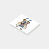 Modebewuste Bulldog hipster Post-it® Notes (Schuin)
