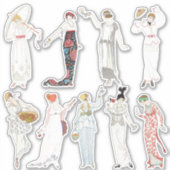 Modebewuste dames sticker (Voorkant)