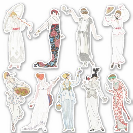 Modebewuste dames sticker (Voorkant)