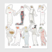 Modebewuste dames sticker (Vel)