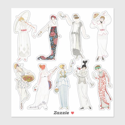 Modebewuste dames sticker (Vel)
