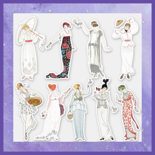 Modebewuste dames sticker