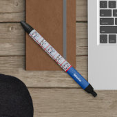 Modebewuste Rode en Witte Sportieve Auto's Enthous Zwarte Inkt Pen