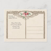 Modebewuste victoriaanse moeder en dochter op vaka feestdagenkaart (Achterkant)