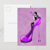 Modebewuste vrouw in stiletto  ansichtkaart briefkaart (Voorkant / Achterkant)