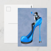 Modebewuste vrouw in stiletto ansichtkaart briefkaart (Voorkant / Achterkant)