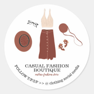 Modeboetiek Boho Hipster Kleding Ronde Sticker
