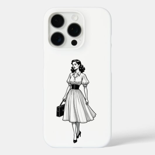 Modeglamour uit de jaren 50 Case-Mate iPhone case (Achterkant)