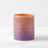 Modeh Ani Hebrew Morning Prayer Mok (Midden)