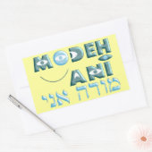 Modeh Ani Rechthoekige Sticker (Envelop)
