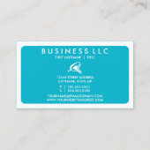 modehaai (kleur aanpasbaar) visitekaartje (Achterkant)